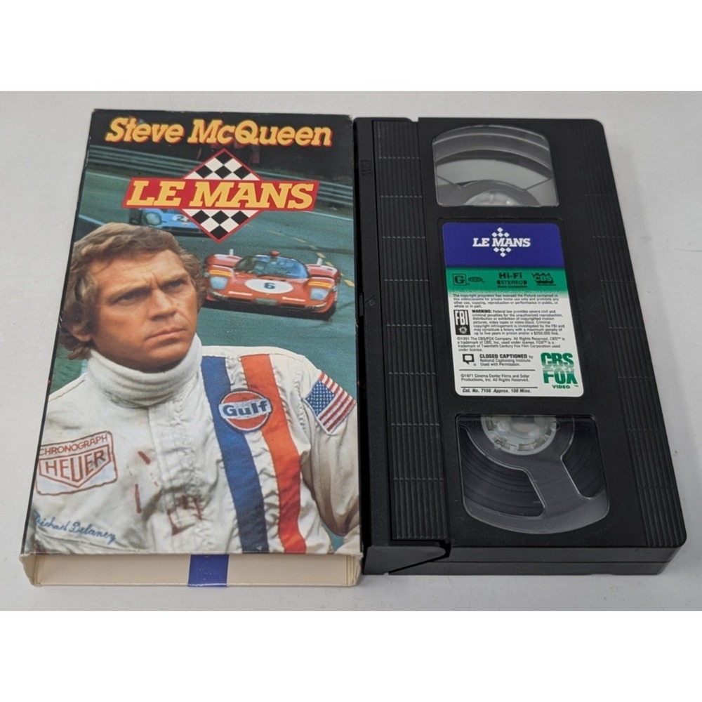 Steve McQueen Le Mans (VHS, 1971, 1991) Action Adventure Drama Racing